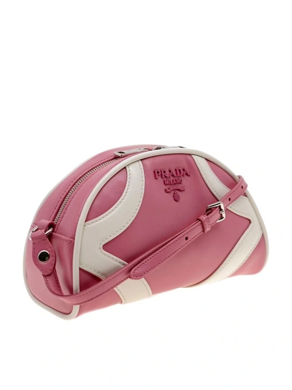Prada Crossbody Bag Pink Leather 1BH140 New